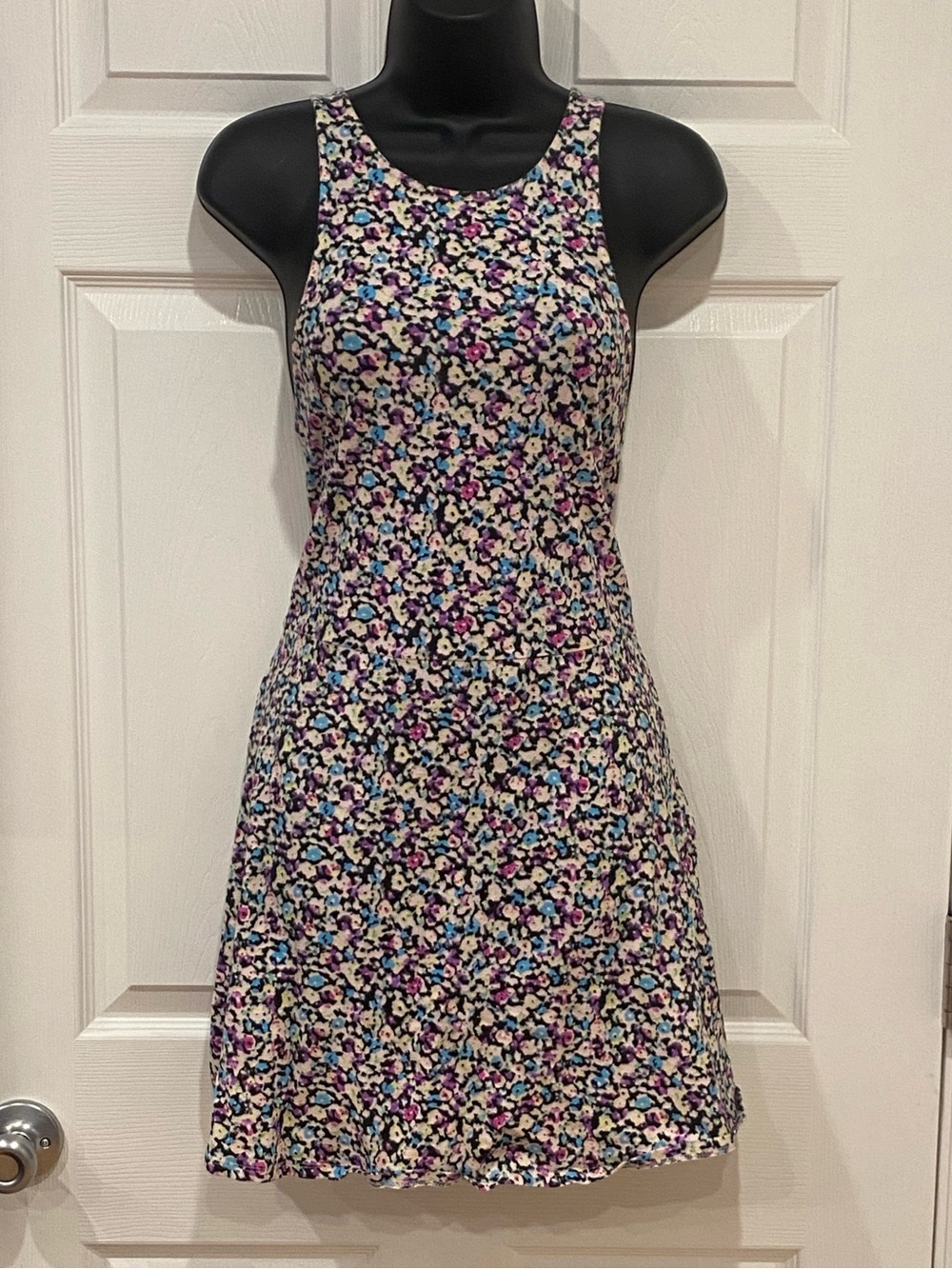 American Eagle Outfitters Multi-Color Floral Skater Dress